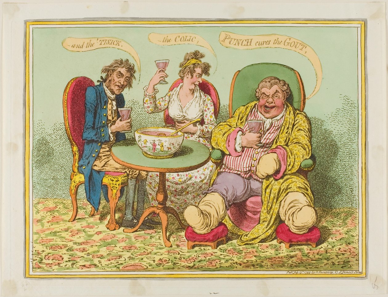 Punch heilt die Gicht, die Kolik und den 