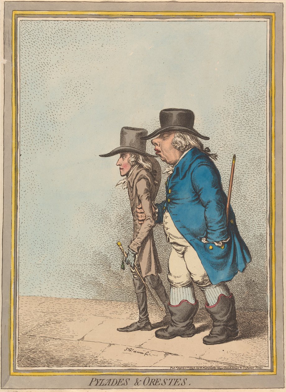 Pylades & Orestes (Statthalter & sein Sekretär) von James Gillray