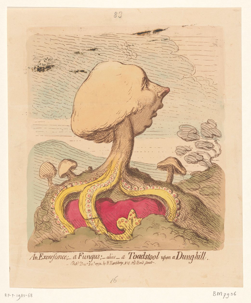 Karikatur auf William Pitt den Jüngeren, 1791 von James Gillray