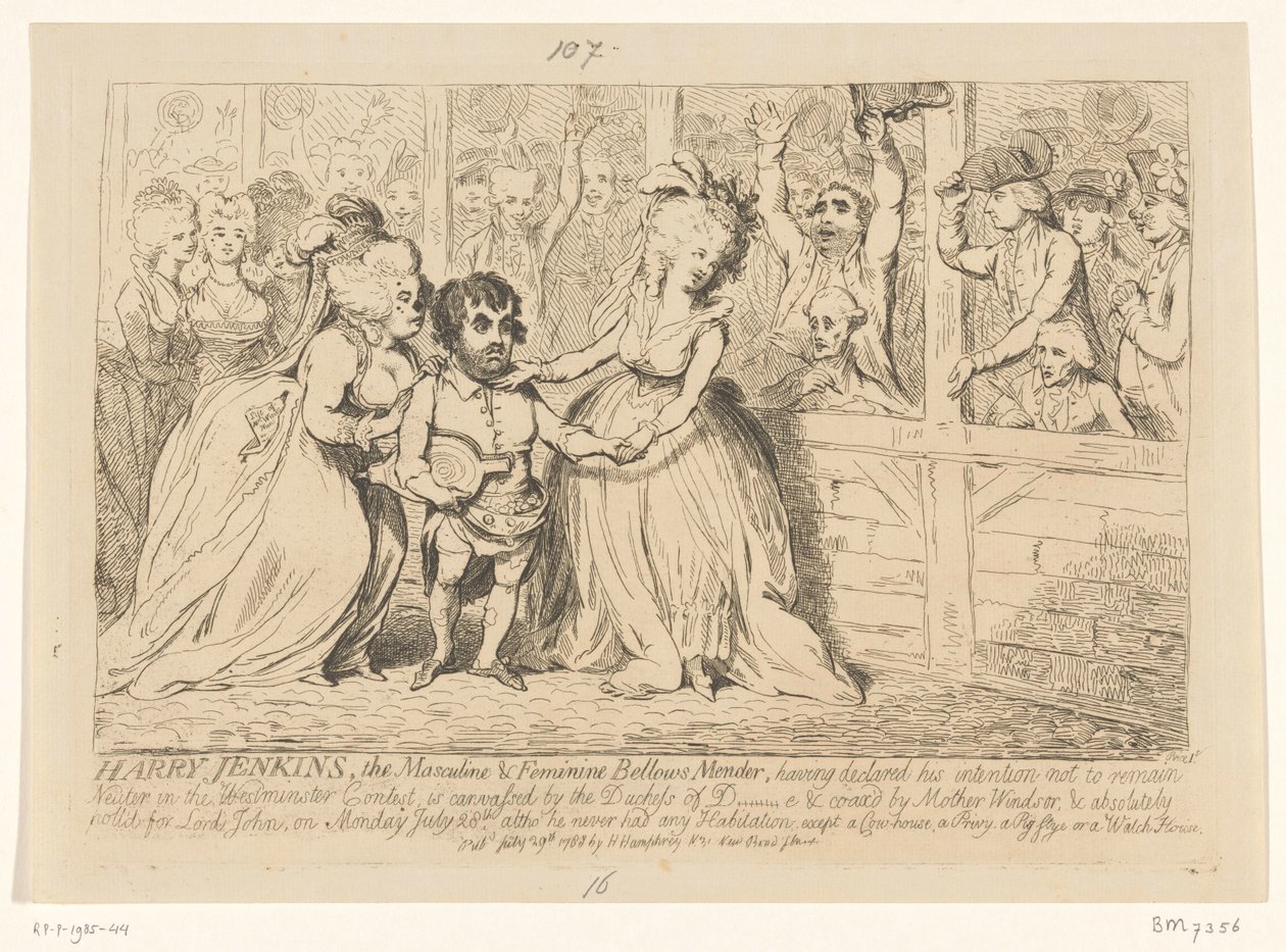 Karikatur der englischen Innenpolitik, 1788 von James Gillray