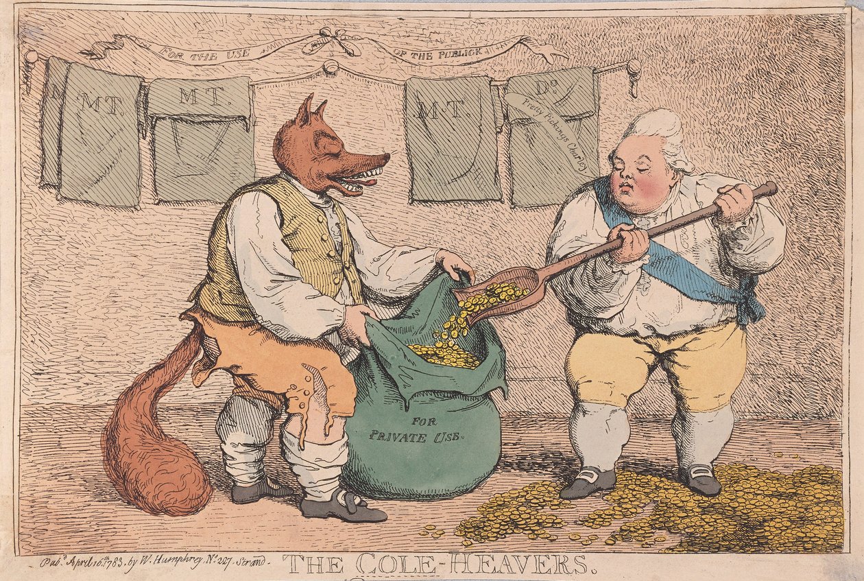 Die Kohlenheber, veröffentlicht 1783 von James Gillray