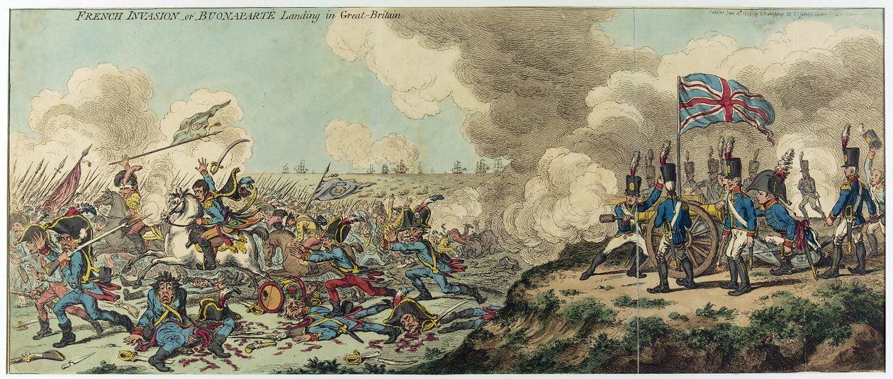 Die französische Invasion oder Napoleons Landung (1769-1821) in Großbritannien von James Gillray