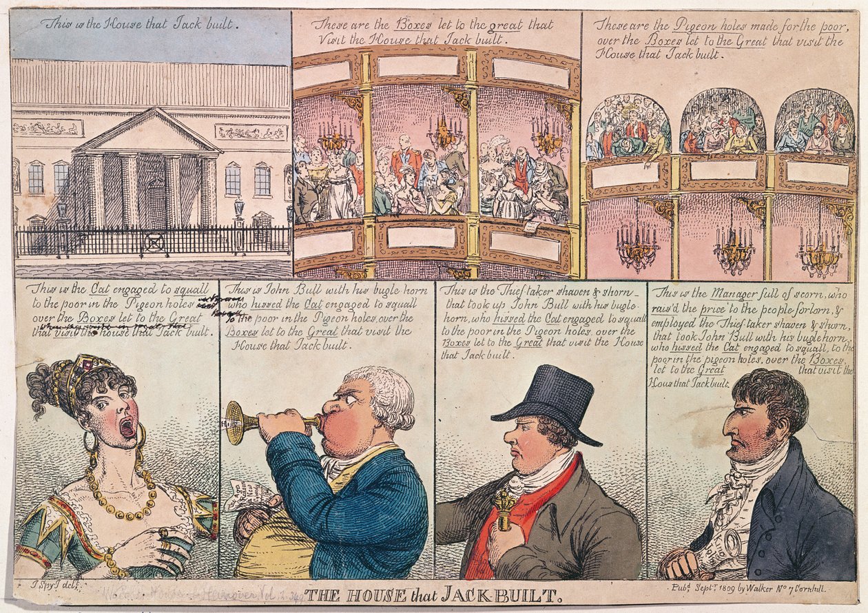 Das Haus, das Jack baute, veröffentlicht von Walker im Jahr 1809 von James Gillray