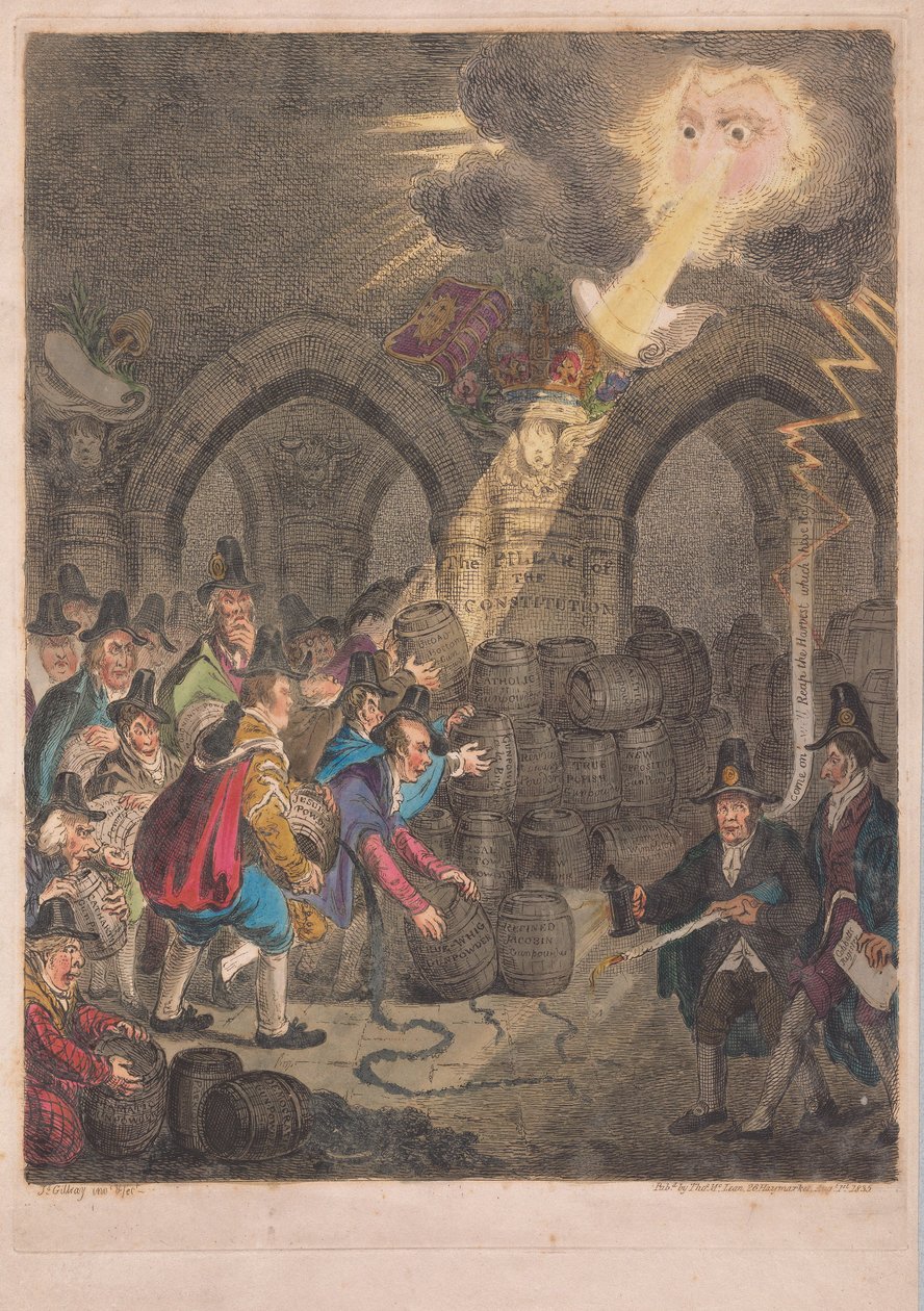 Die Säule der Verfassung, veröffentlicht 1835 von James Gillray
