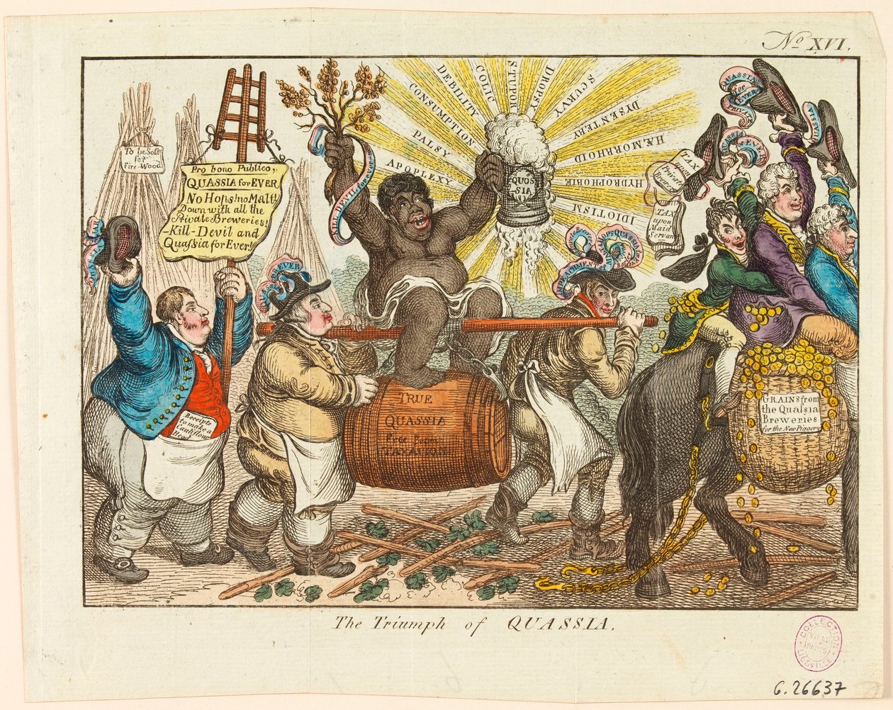 Der Triumph von Quassia von James Gillray
