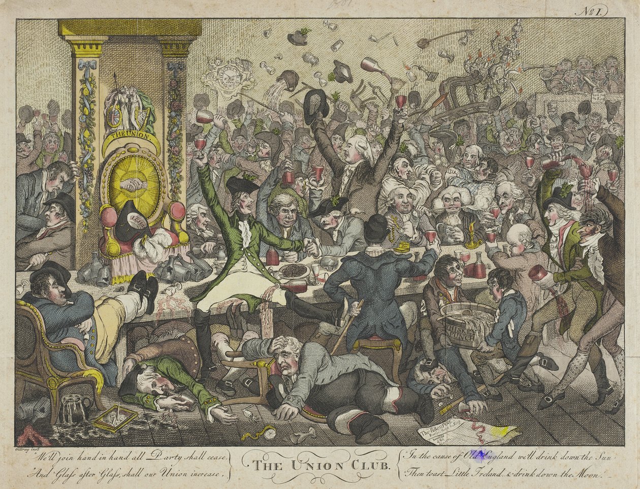 Der Union Club von James Gillray