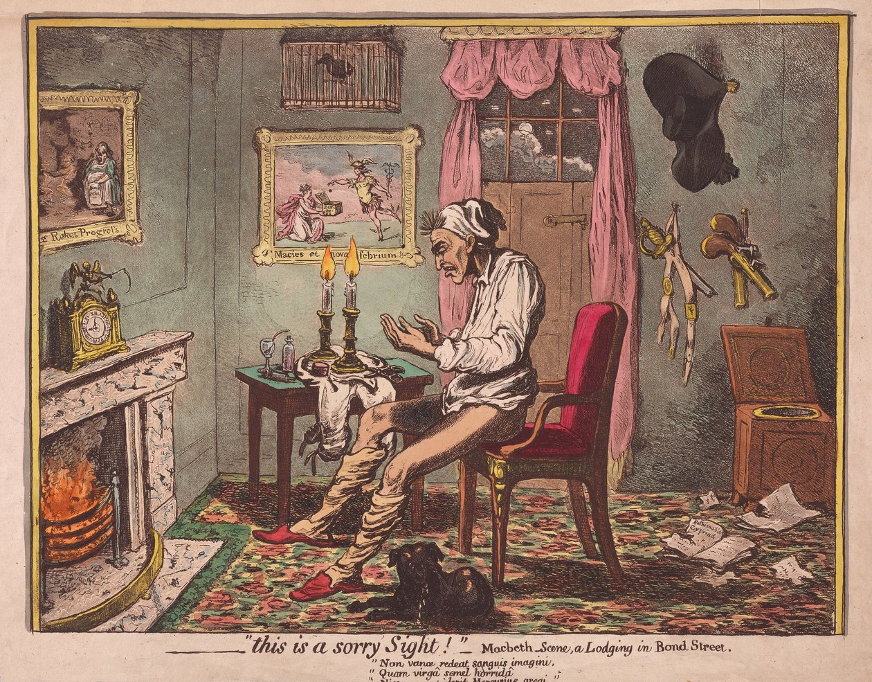 ?. Das ist ein trauriger Anblick! Veröffentlicht 1786 von James Gillray