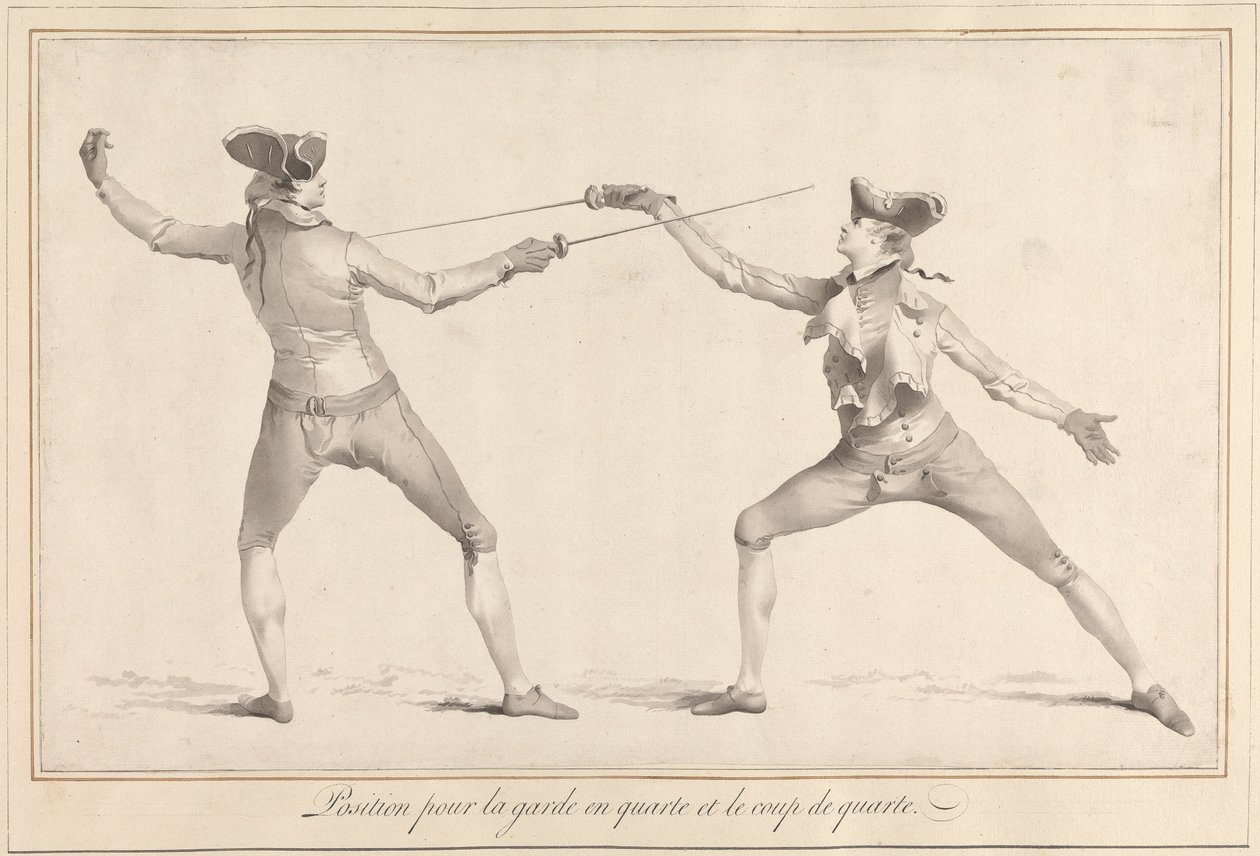 Position für die Garde in Quarte und der Quarte-Schlag von James Gwin