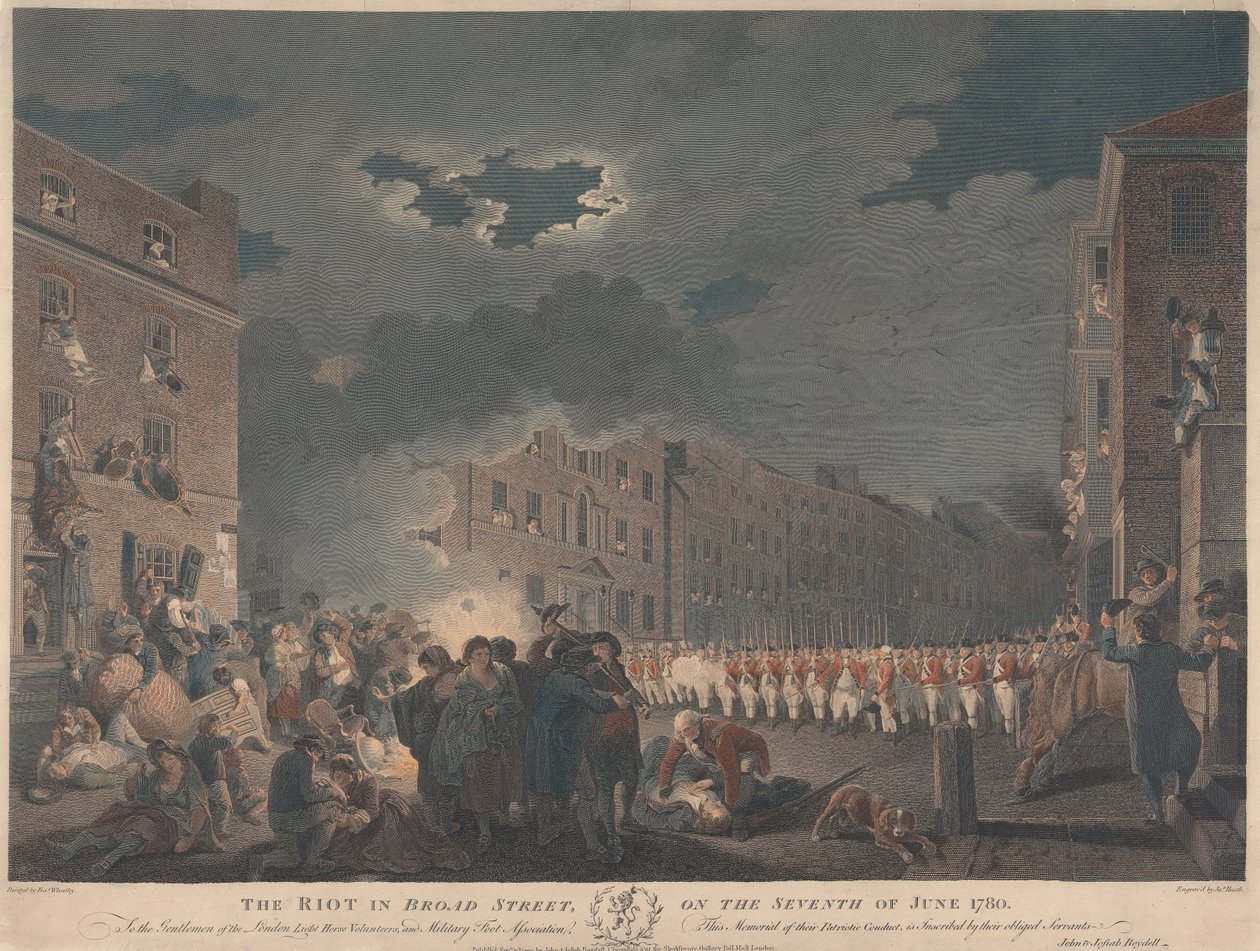 Der Aufruhr in der Broad Street am siebten Juni 1780 von James Heath