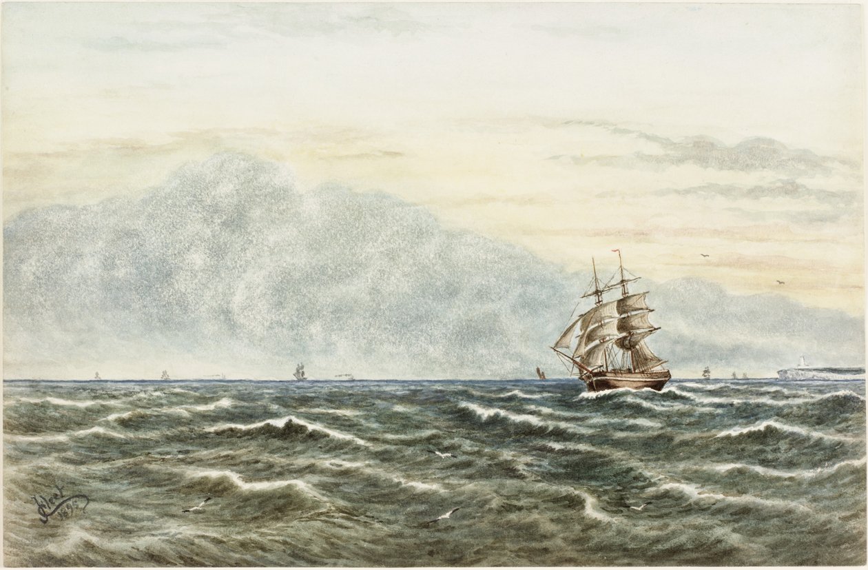 Schiffsszene vor Tynemouth von James Henry Cleet