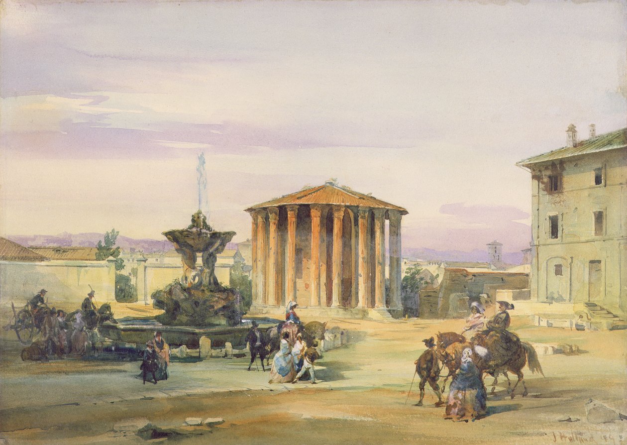 Der Tempel der Vesta, Rom, 1849 von James Holland