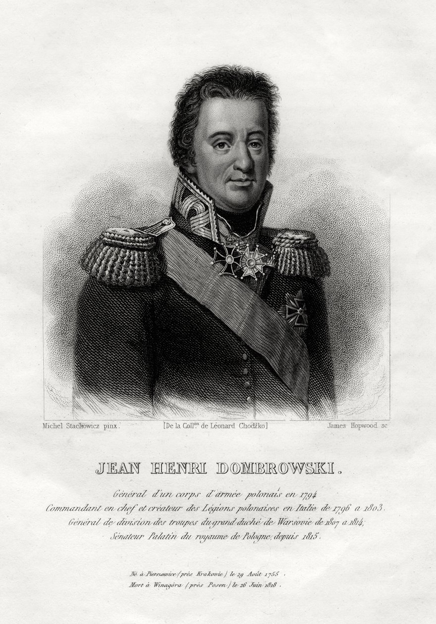 Jean Henri Dombrowski, polnischer Militärkommandant, 1845 von James Hopwood
