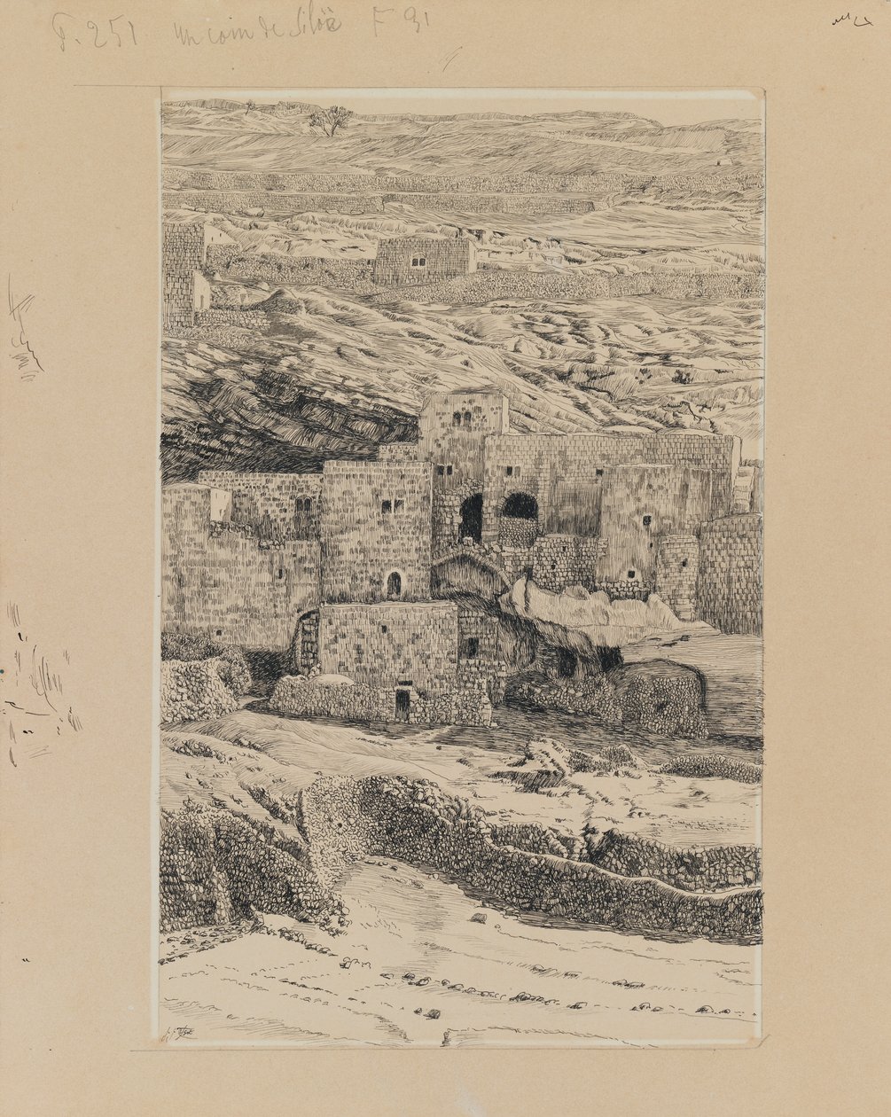 Eine Ecke des Dorfes Siloam, Illustration aus Das Leben unseres Herrn Jesus Christus von James Jacques Joseph Tissot