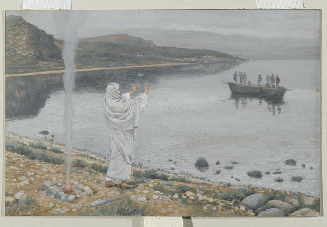 Christus erscheint am Ufer des Sees Tiberias, Illustration aus Das Leben unseres Herrn Jesus Christus, 1886-94 von James Jacques Joseph Tissot