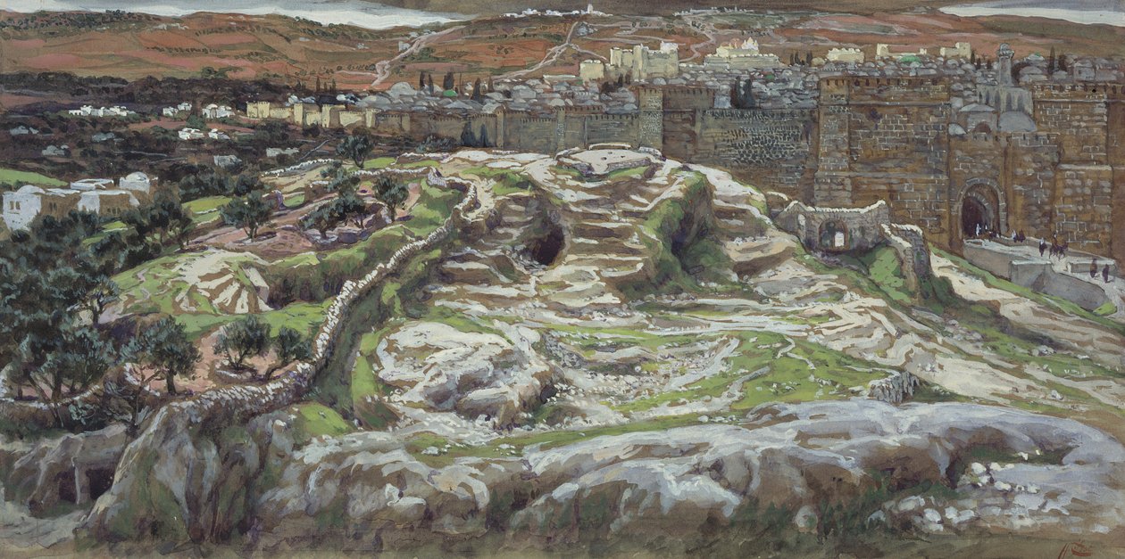Golgatha und das Heilige Grab zur Zeit unseres Herrn, Illustration für Das Leben Christi, ca. 1886-94 von James Jacques Joseph Tissot