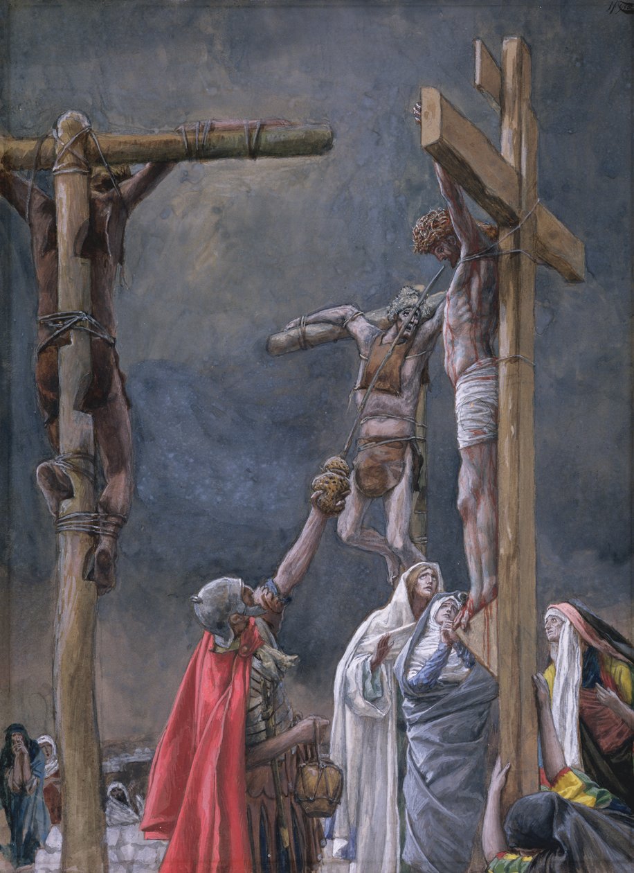 Mich dürstet. Der Essig wird Jesus gereicht, Illustration für Das Leben Christi von James Jacques Joseph Tissot