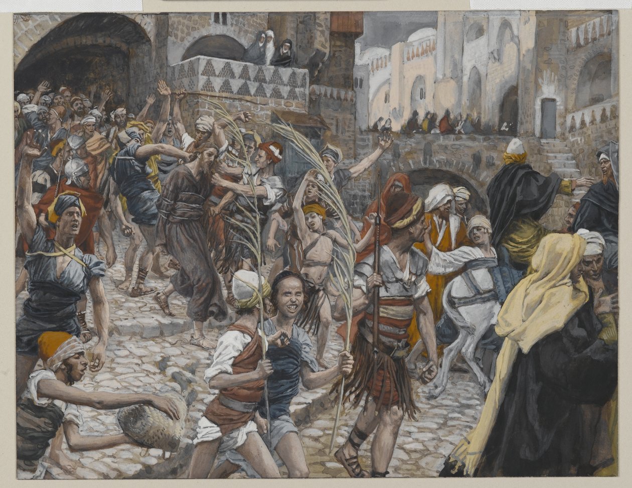 Jesus wird von Kaiphas zu Pilatus geführt, Illustration aus Das Leben unseres Herrn Jesus Christus, 1886-94 von James Jacques Joseph Tissot
