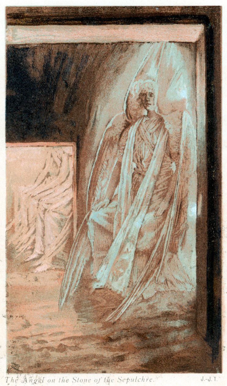 Der Engel des Herrn auf dem Stein des Grabes, 1897 von James Jacques Joseph Tissot
