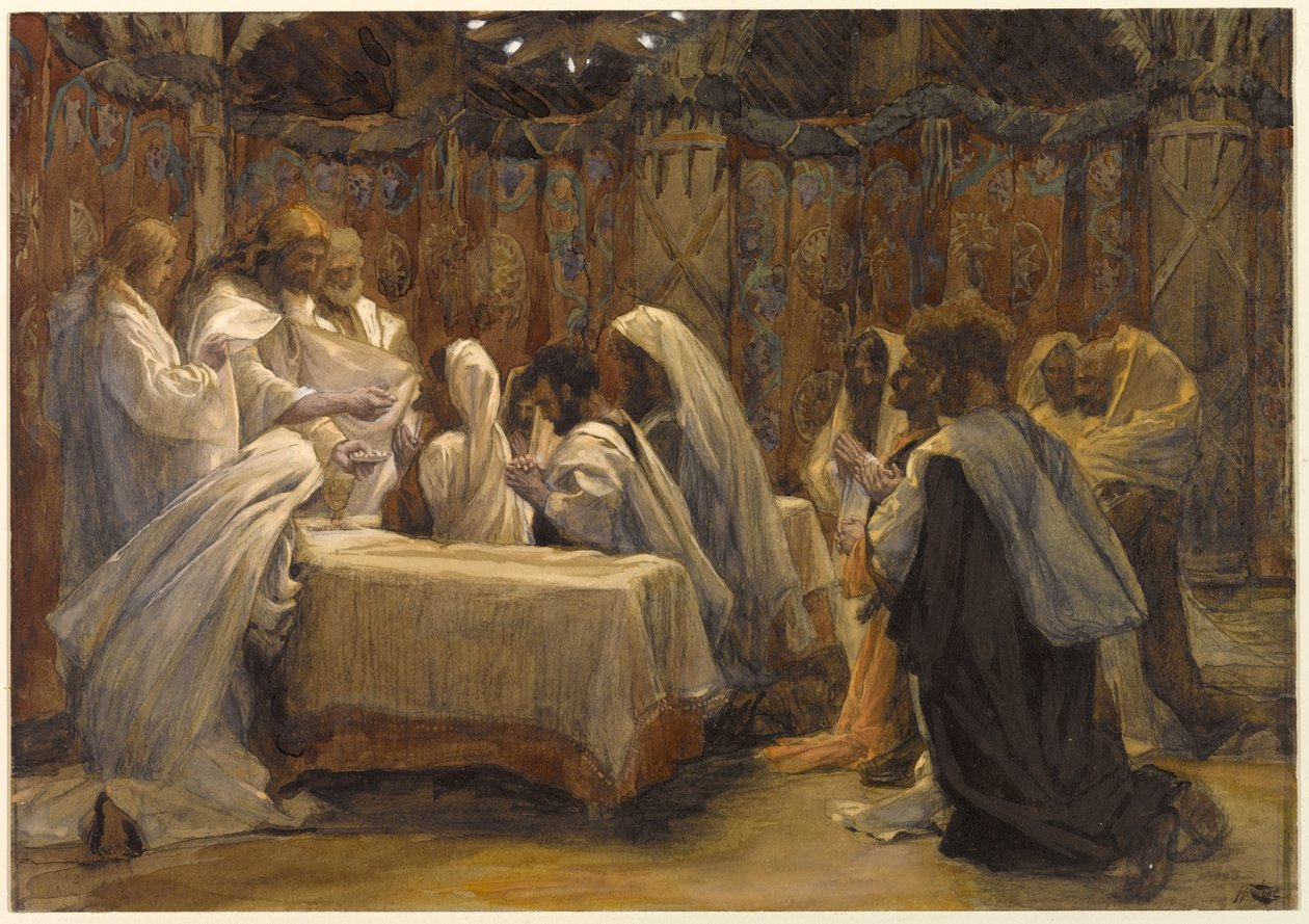 Die Kommunion der Apostel, Illustration für Das Leben Christi, ca. 1884-96 von James Jacques Joseph Tissot