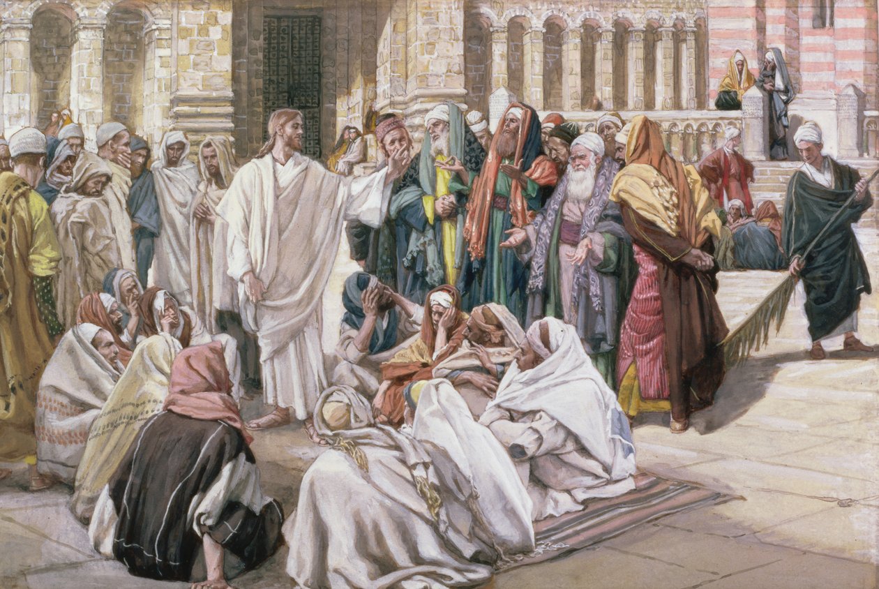 Die Pharisäer befragen Jesus, Illustration für Das Leben Christi, ca. 1886-96 von James Jacques Joseph Tissot
