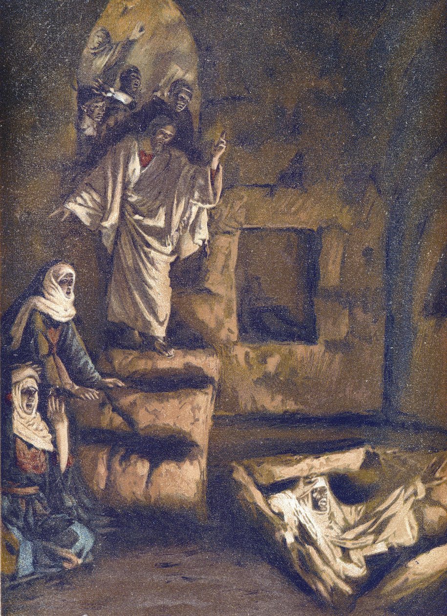 Die Auferstehung des Lazarus - aus „Das Leben unseres Herrn Jesus Christus“ - 1899 von James Tissot von James Jacques Joseph Tissot