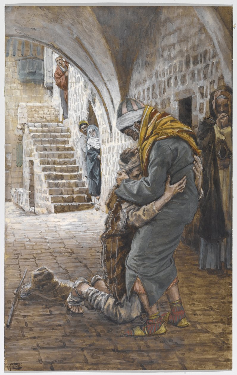 Die Rückkehr des verlorenen Sohnes, Illustration für Das Leben Christi, ca. 1886-96 von James Jacques Joseph Tissot