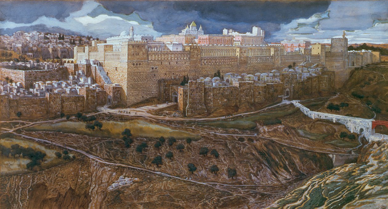 Der Tempel des Herodes zu unserer Herrn Zeit, ca. 1886-96 von James Jacques Joseph Tissot