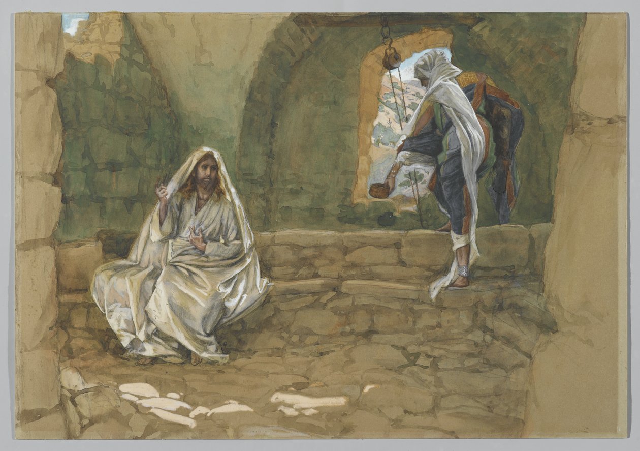 Die Frau von Samaria am Brunnen, Illustration aus Das Leben unseres Herrn Jesus Christus von James Jacques Joseph Tissot