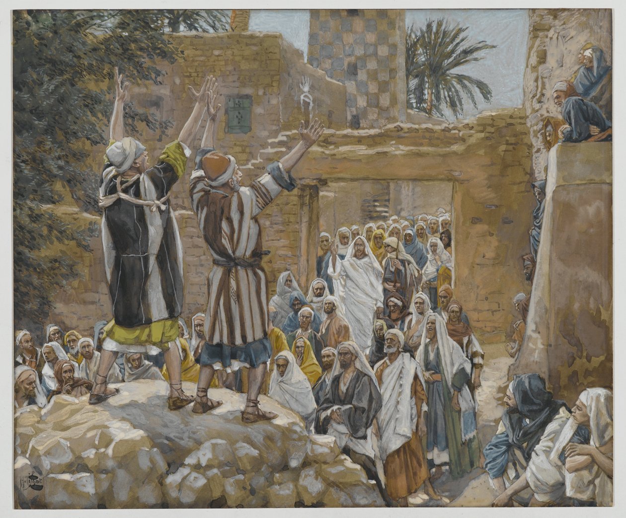 Zwei Blinde in Jericho, Illustration aus Das Leben unseres Herrn Jesus Christus, 1886-96 von James Jacques Joseph Tissot