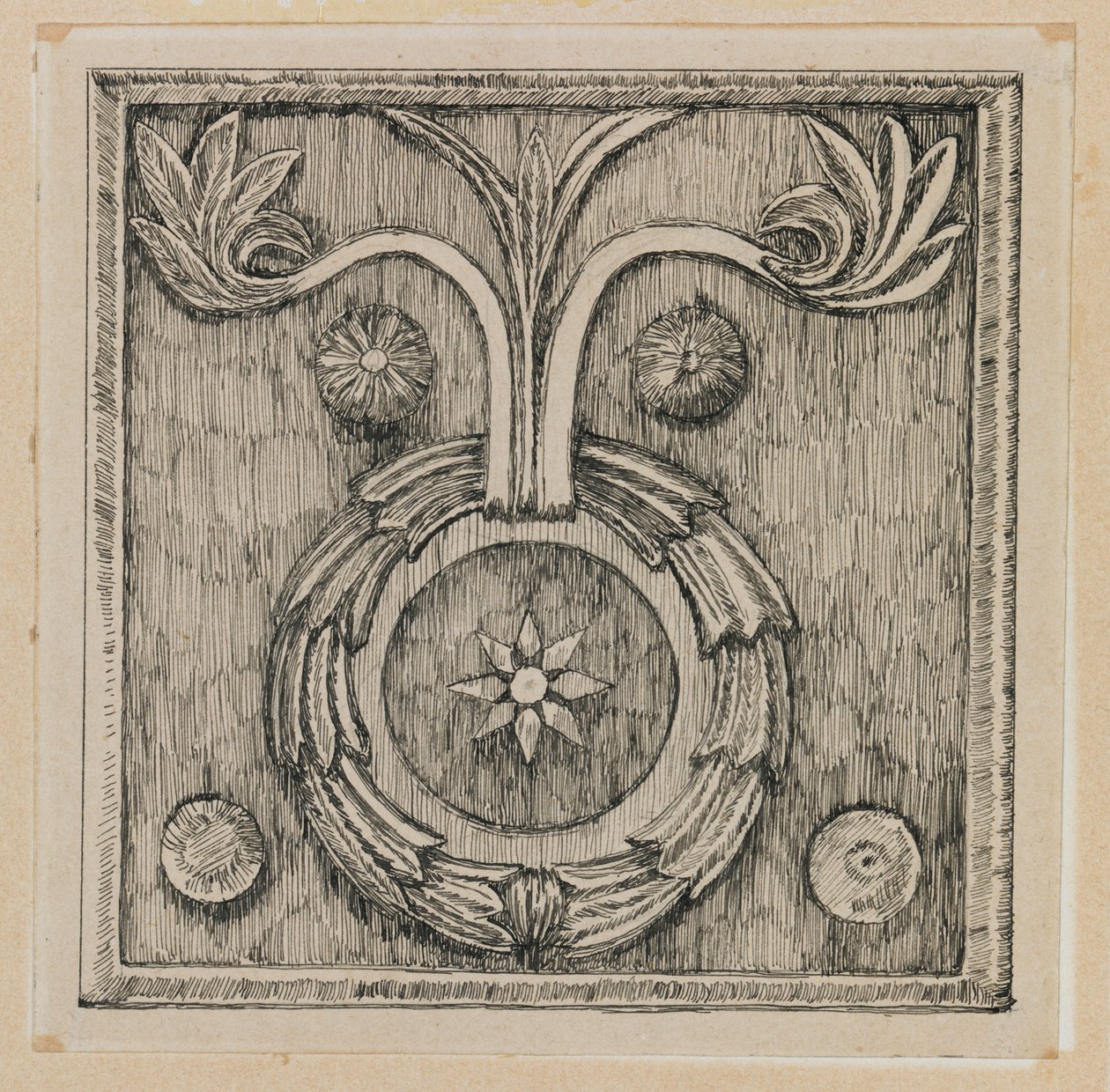 Kranz im Flachrelief in der Moschee von El-Aksa, Illustration aus Das Leben unseres Herrn Jesus Christus von James Jacques Joseph Tissot