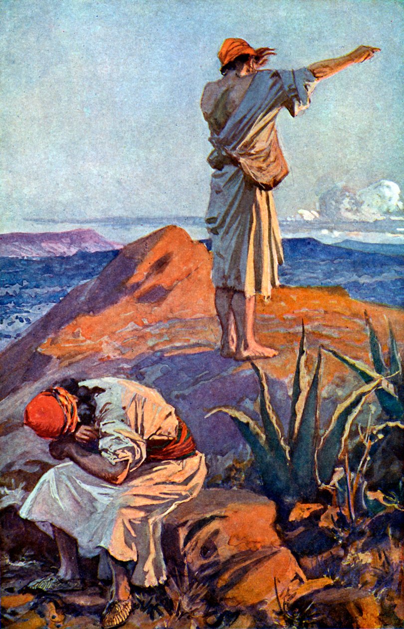 Elia sieht vom Berg Karmel eine Wolke - Bibel von James Jacques Joseph after Tissot