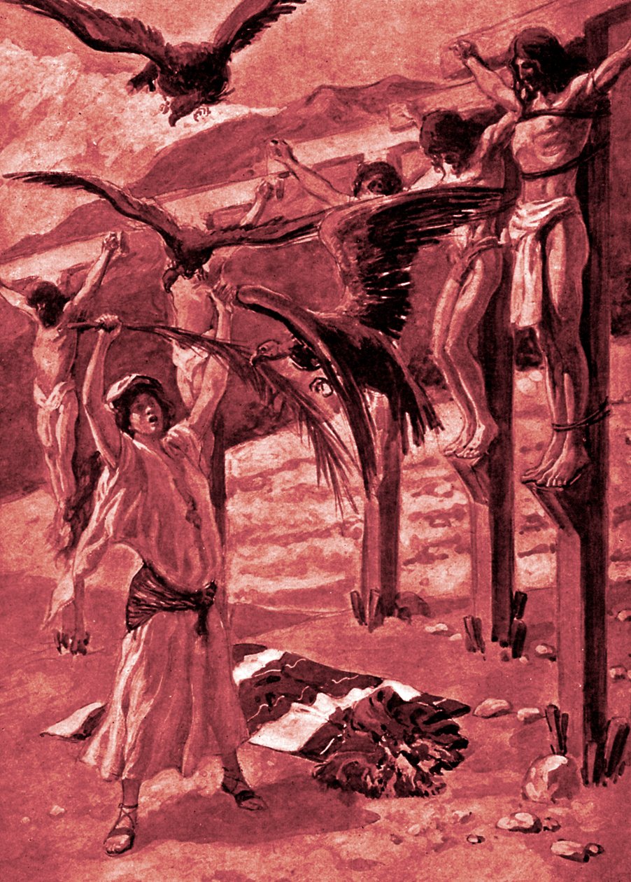 Rizpas Güte gegenüber den Toten von James Jacques Joseph after Tissot