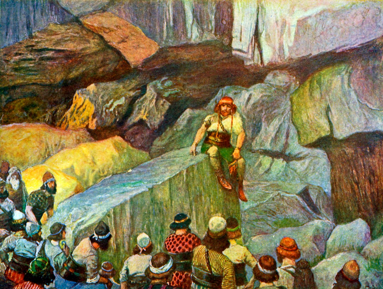 Simson in den Höhlen von Etam von Tissot - Bibel von James Jacques Joseph after Tissot