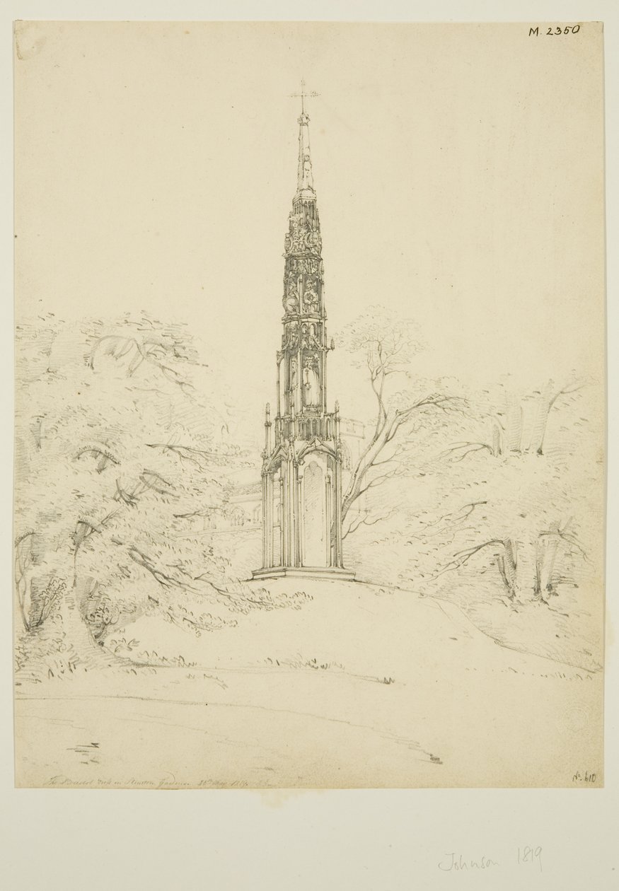 Bristol High Cross in Stourhead Gardens, 25. Mai 1819 von James Johnson