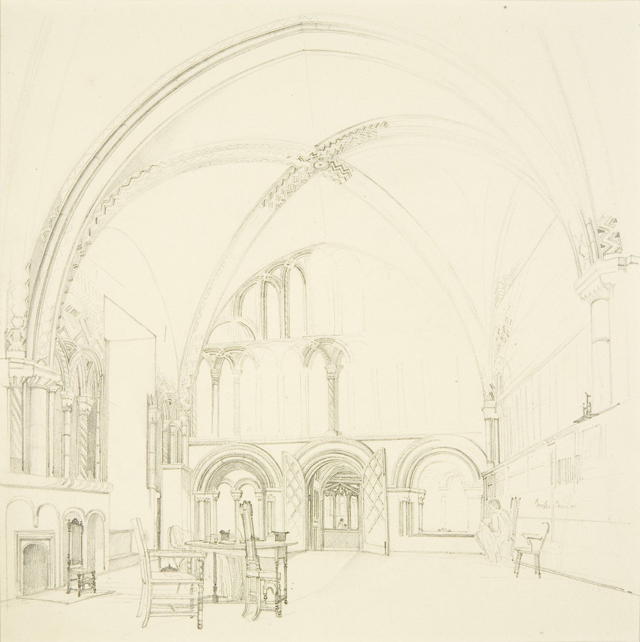 Innenraum des Kapitelsaals der Kathedrale von Bristol von James Johnson