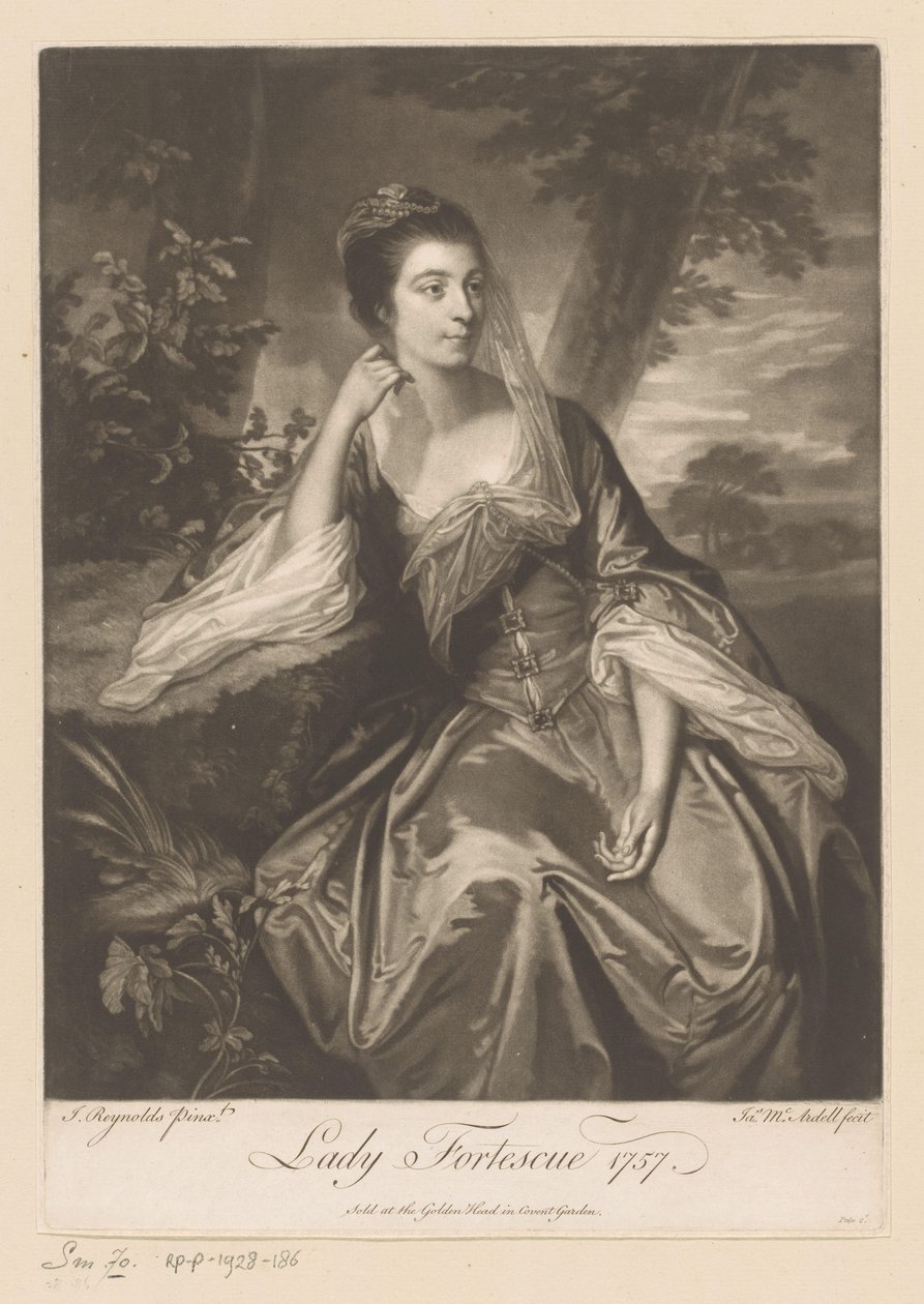 Porträt von Anne Fortescue von James McArdell