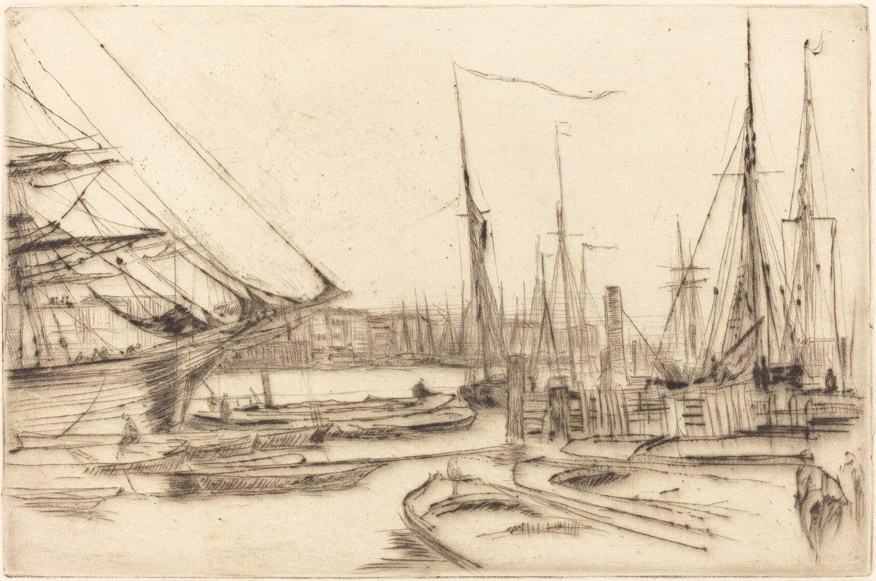 Eine Skizze von Billingsgate von James Abbott McNeill Whistler