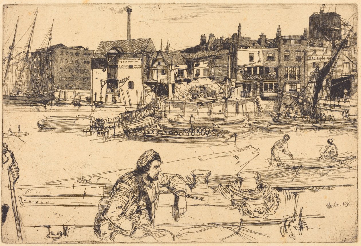 Black Lion Wharf von James McNeill Whistler