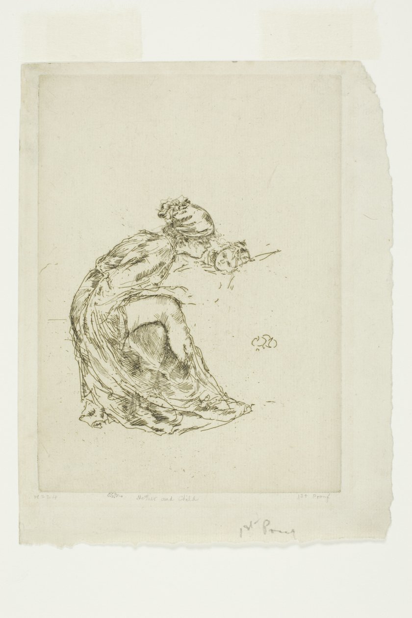 Kamee, Nr. 1 (Mutter und Kind) von James Abbott McNeill Whistler