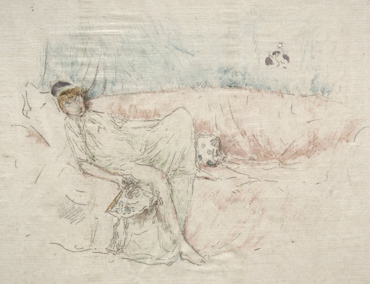 Gekleidete Figur liegend von James McNeill Whistler