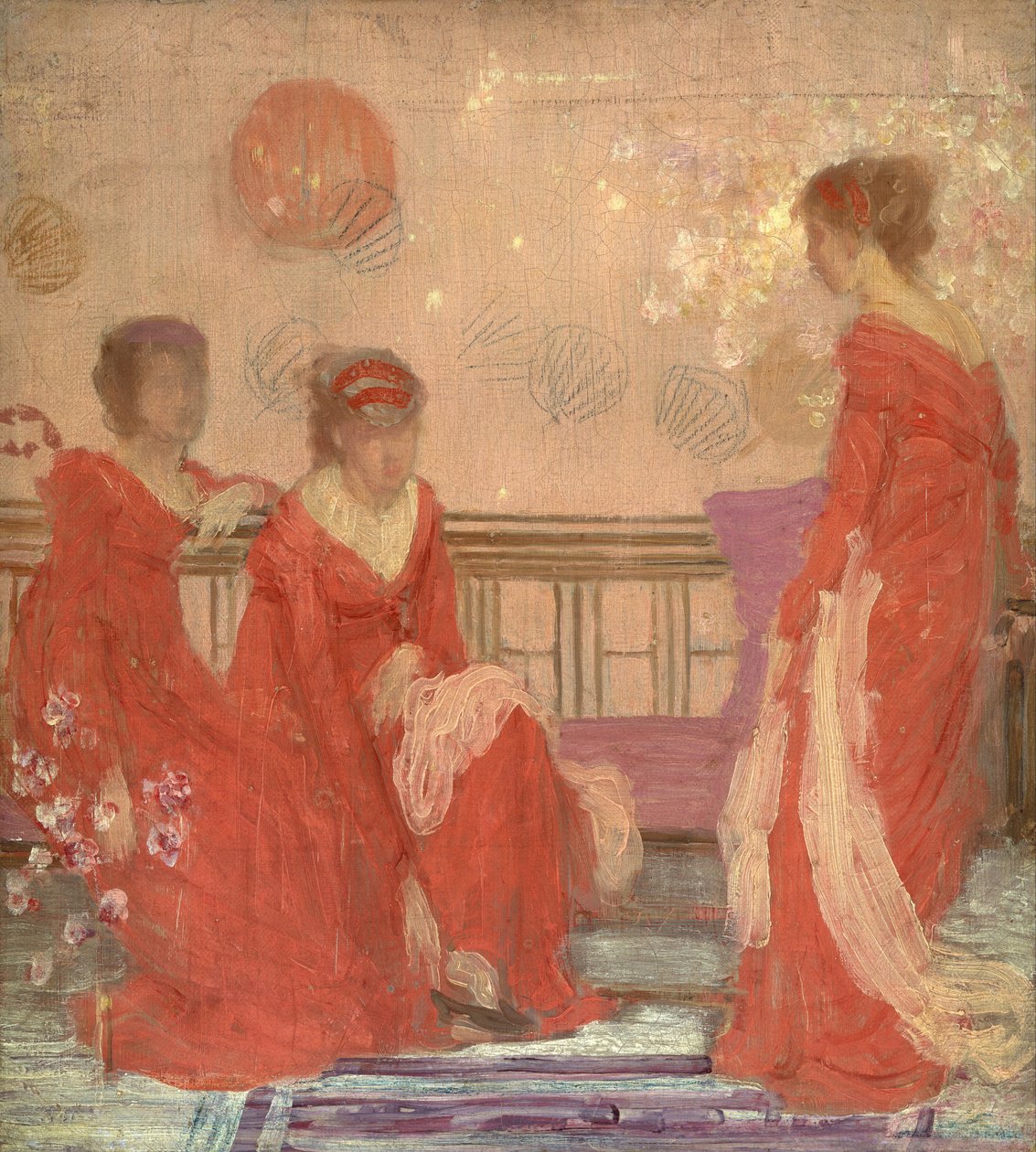 Harmonie in Fleischfarbe und Rot von James McNeill Whistler