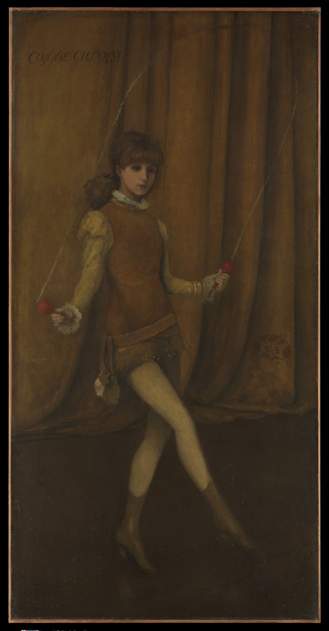 Harmonie in Gelb und Gold: Das Goldmädchen—Connie Gilchrist von James McNeill Whistler