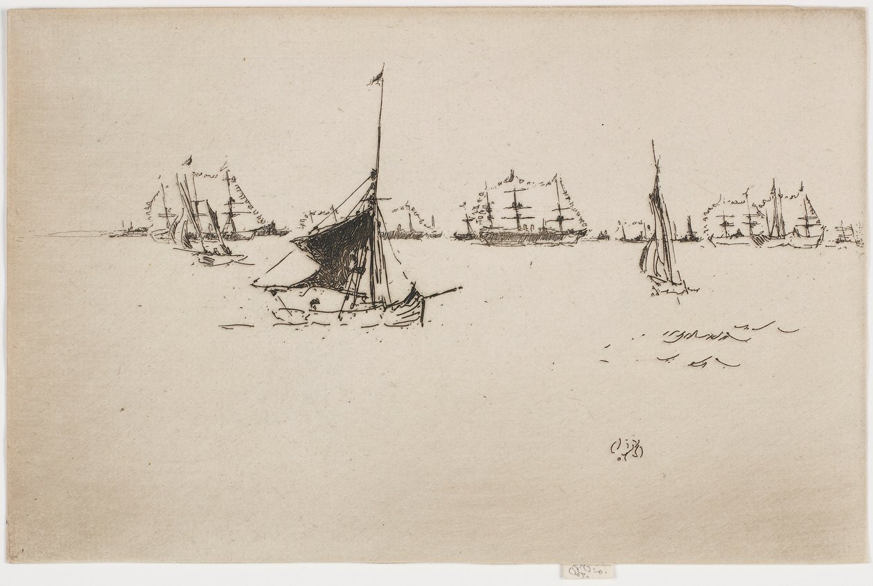 Die Flotte Ihrer Majestät: Abend von James Abbott McNeill Whistler