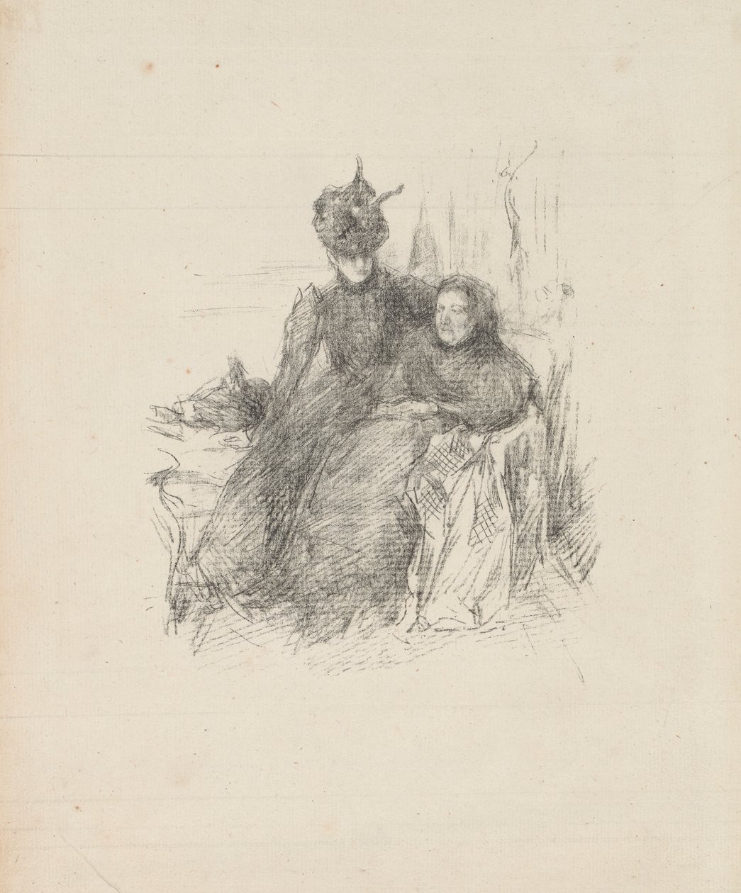Mutter und Tochter [Die kranke Mutter] von James McNeill Whistler