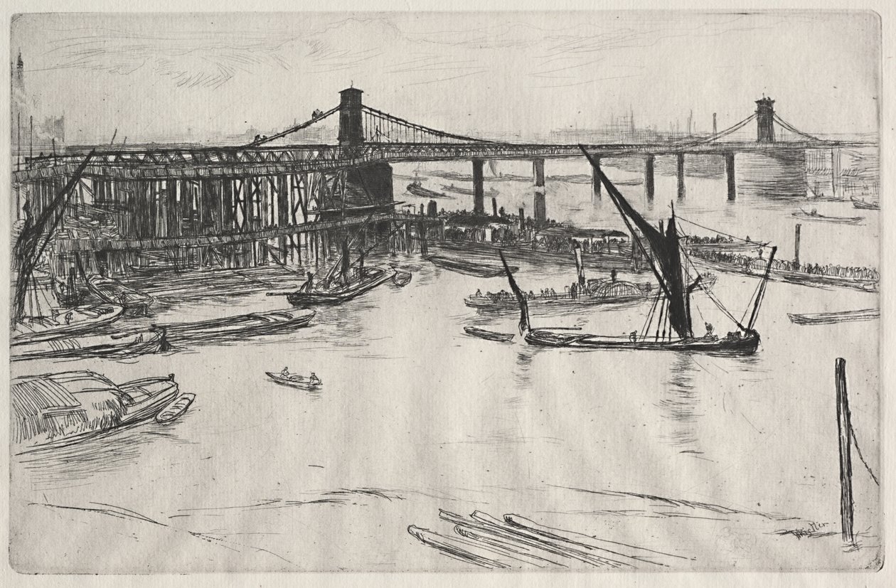 Alte Hungerford-Brücke von James McNeill Whistler