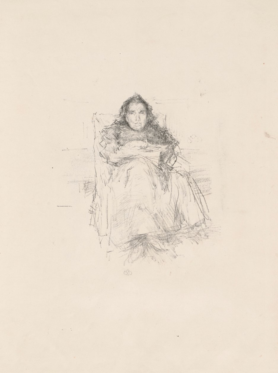 Porträtstudie: Mrs. Philip, Nr. 3 (recto) Porträtstudie: Geneviève Mallarmé (verso) von James McNeill Whistler