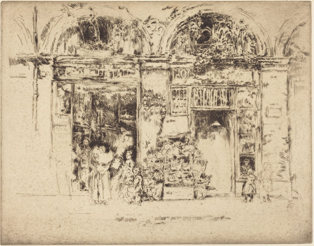 Sonnenblumen, Rue des Beaux-Arts von James McNeill Whistler