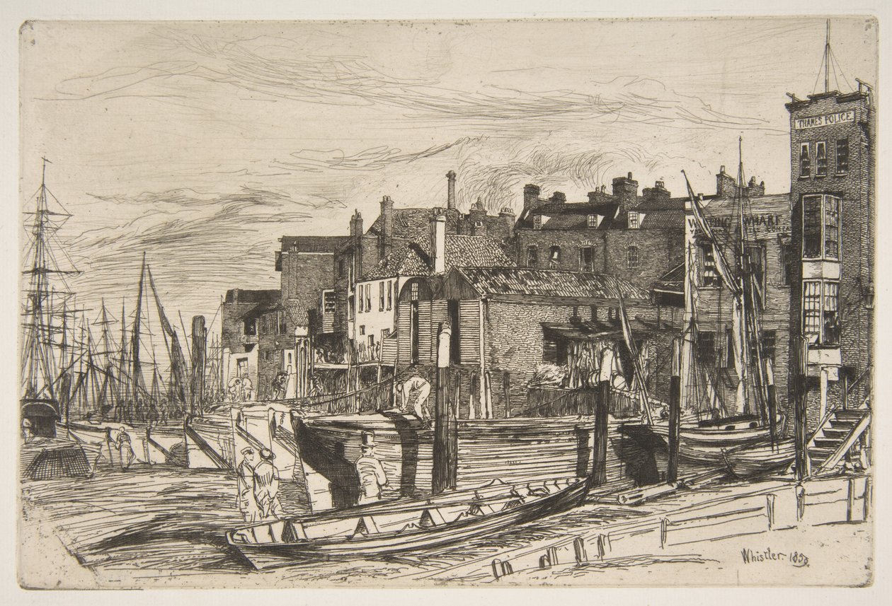 Themsepolizei (Wapping Wharf) von James McNeill Whistler