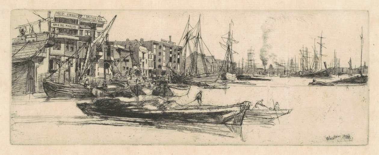 Thames Lagerhäuser von James McNeill Whistler
