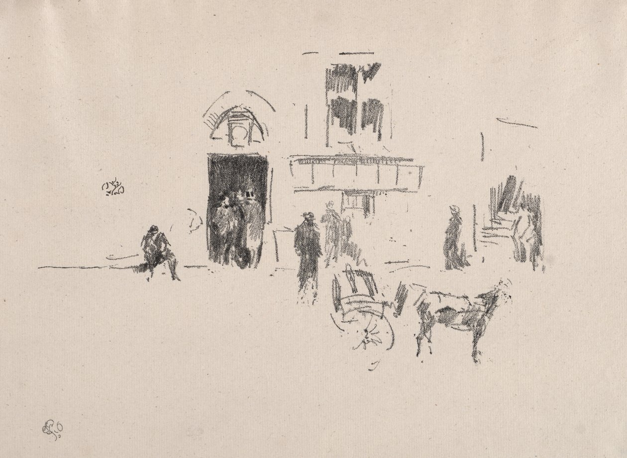 Die Bühnentür des Gaiety von James McNeill Whistler